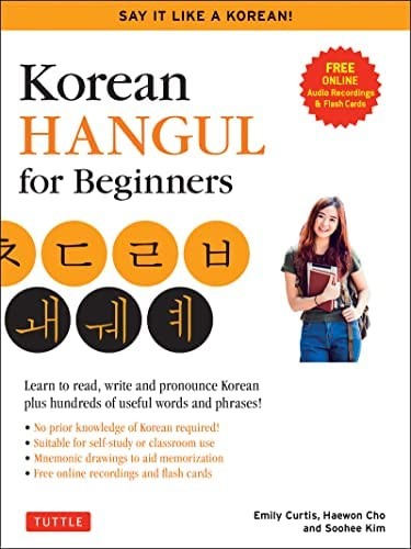 Photo Of Book Cover For The Book Entitled Korean Hangul For Beginners
