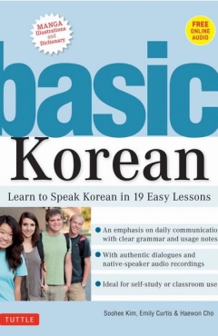Photo Of Book Cover For The Book Entitled Basic Korean: Learn To Speak Korean In 19 Easy Lessons