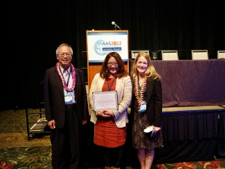 with the AAS president Prof. Hy Luong, and the Executive Director, Dr. Hilary Finchum-Sung